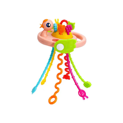 Pull String Toy – Silicone Baby Sensory Teething Montessori Toy