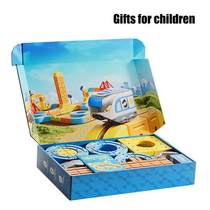 Magnetic Train Toy with DIY Track for Creative Play