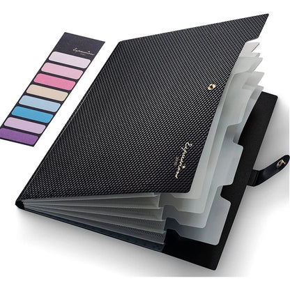 Expanding File Folder A4 5 Pocket Accordion Document Organizer