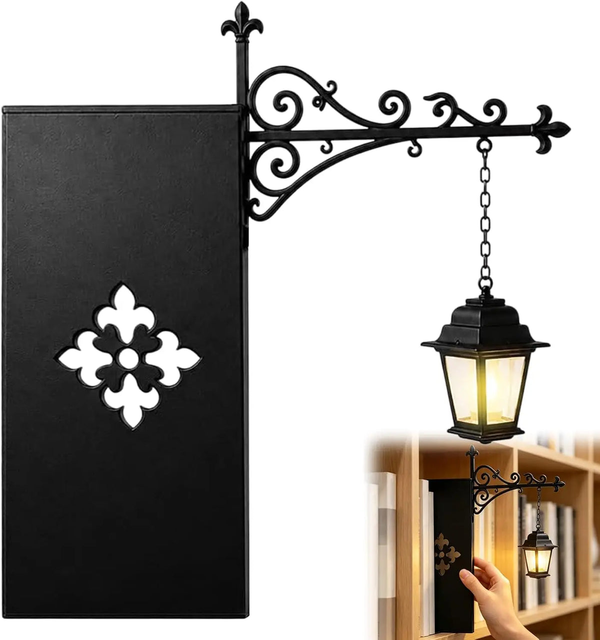 Halloween Retro Bookshelf Reading Lamp – Gothic LED Night Light