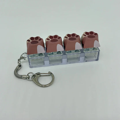 Cat Keychain – Keyboard-Style Fidget Toy with Click Sound