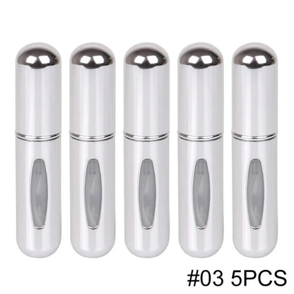 5ml Portable Refillable Spray Bottle Plastic liner Perfume Atomizer Mini Sample Bottle For Cosmetics Travel Empty Container