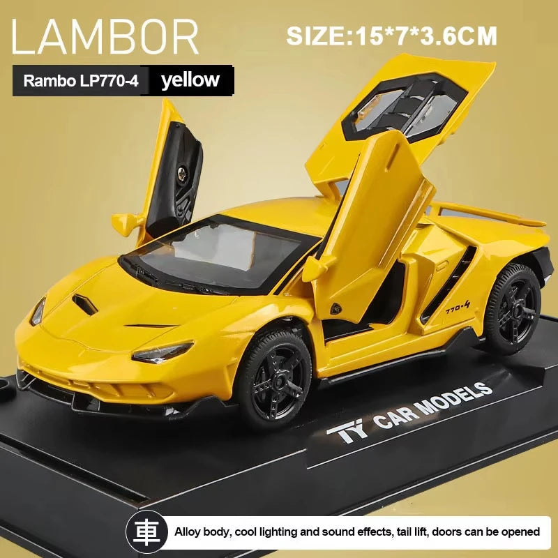 1:32 Diecast Car Model – Alloy Pull Back Light & Sound Toy