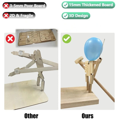 Wooden Battle Game Two-Player Fencing Toy for Kids
