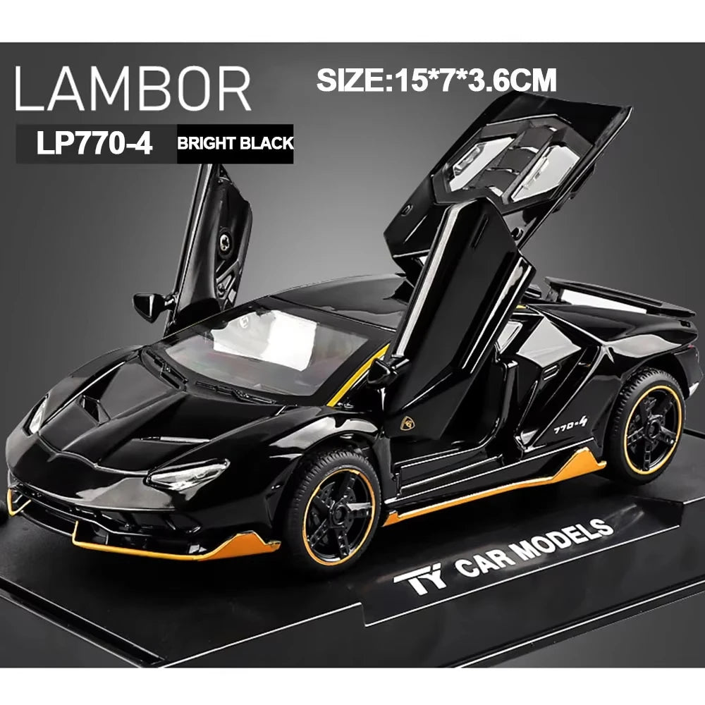 1:32 Diecast Car Model – Alloy Pull Back Light & Sound Toy