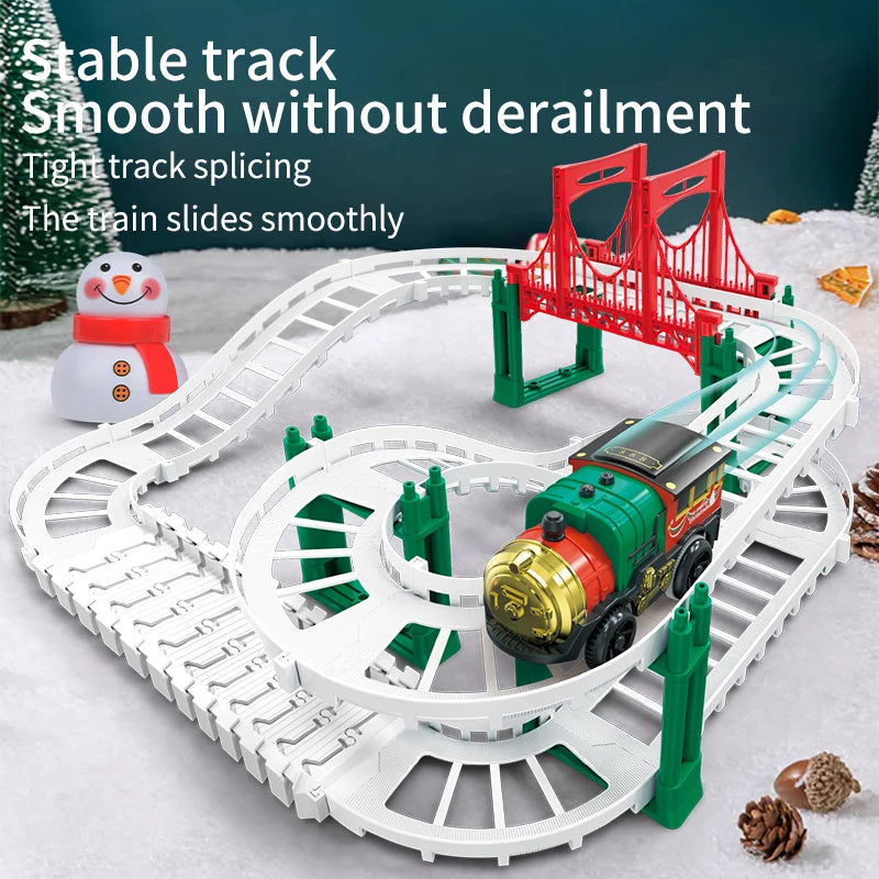 Christmas Track Train Toy – Plastic Track Toy for Kids