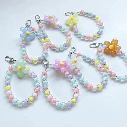 Phone Wrist Lanyard, Colorful Beaded Mobile Phone Strap