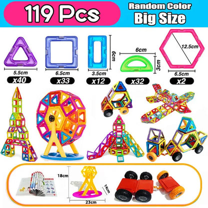 Magnetic Building Blocks for Kids Large Construction Toy Set