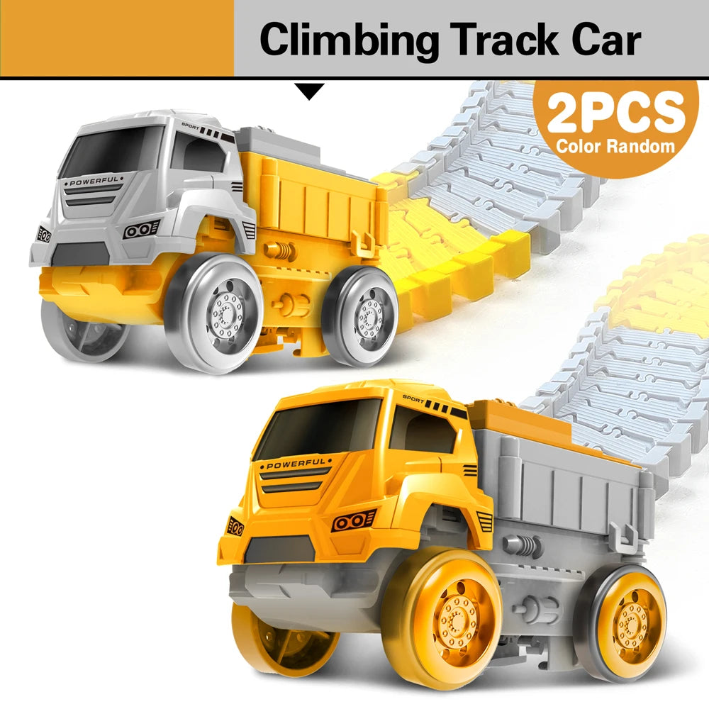 Flexible Race Track Toy Car with Magic Climbing Action