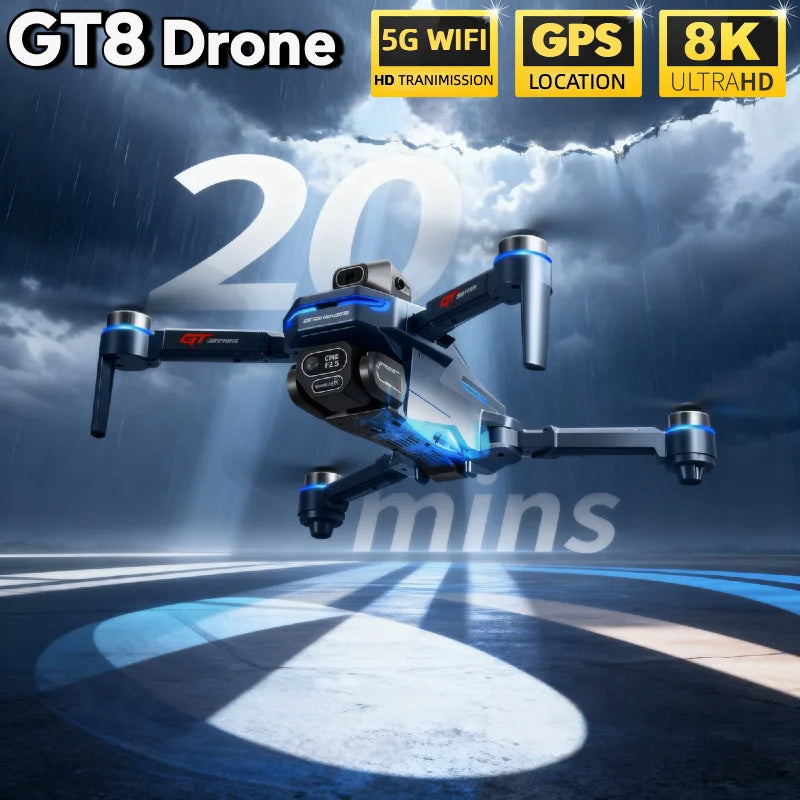 4K GPS Camera Drone – Foldable FPV Quadcopter with Brushless Motors