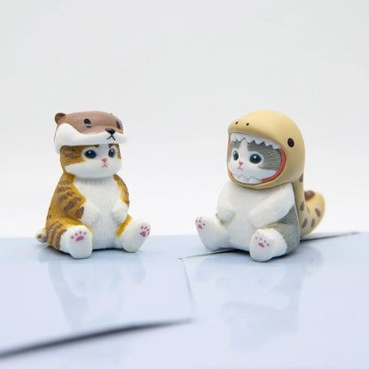 Marine Animal Cat Figurines – Cute Blind Box Table Ornaments