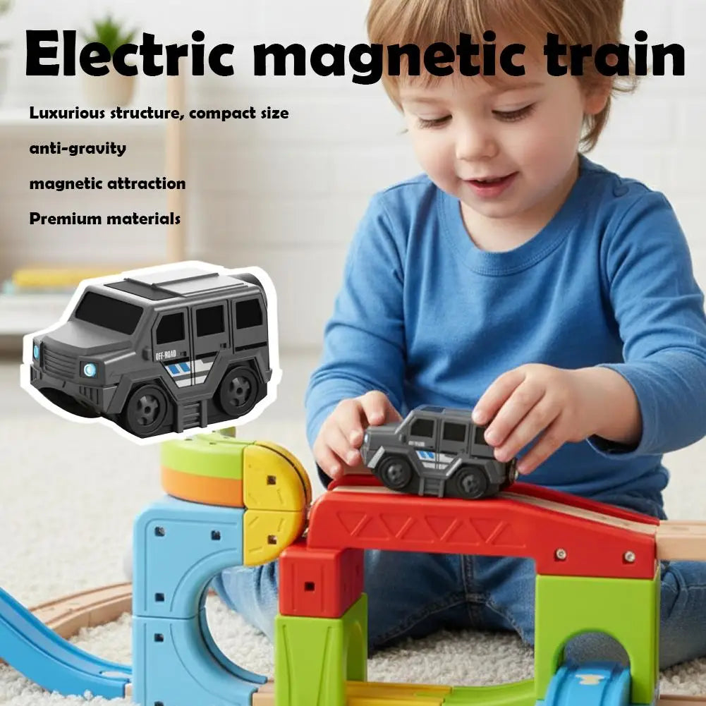 Magnetic Anti-Gravity Car for Compatible Building Block Tracks