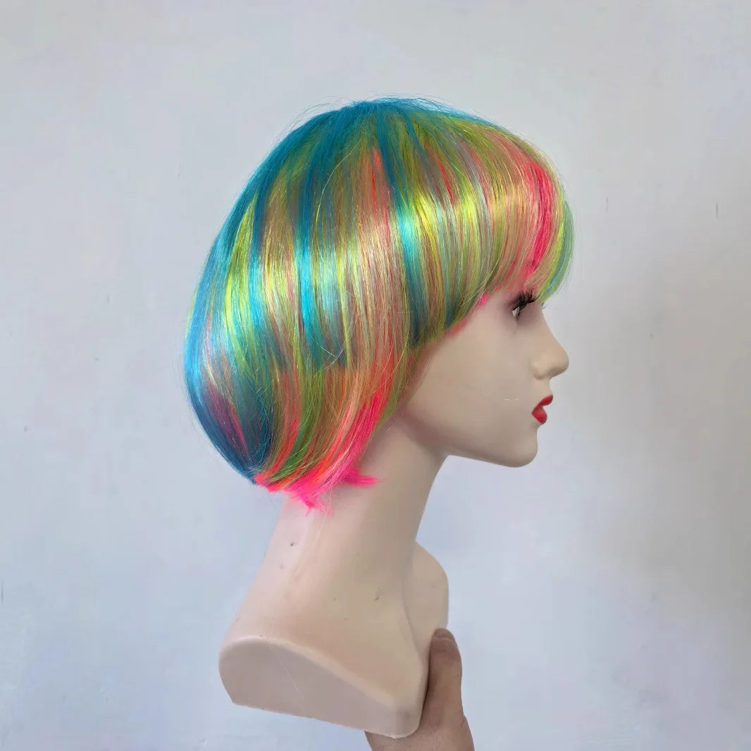 Short Bob Cosplay Wig – Synthetic Anime Costume Hair