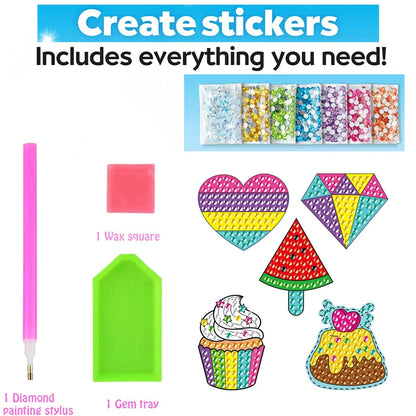 Diamond Painting Sticker Kit – Big Gem Art Craft for Kids