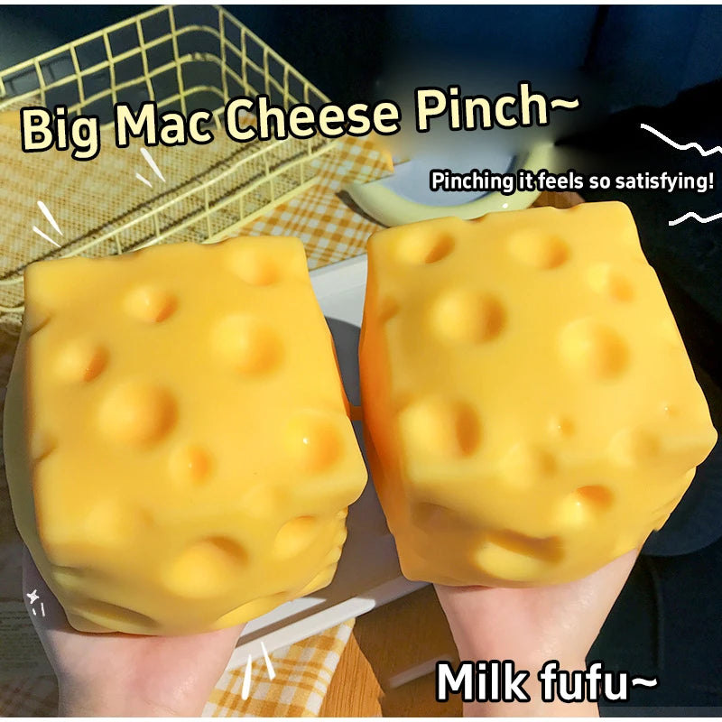 Cheese Squishy Toy – Slow Rising Squeeze Fidget Ornament