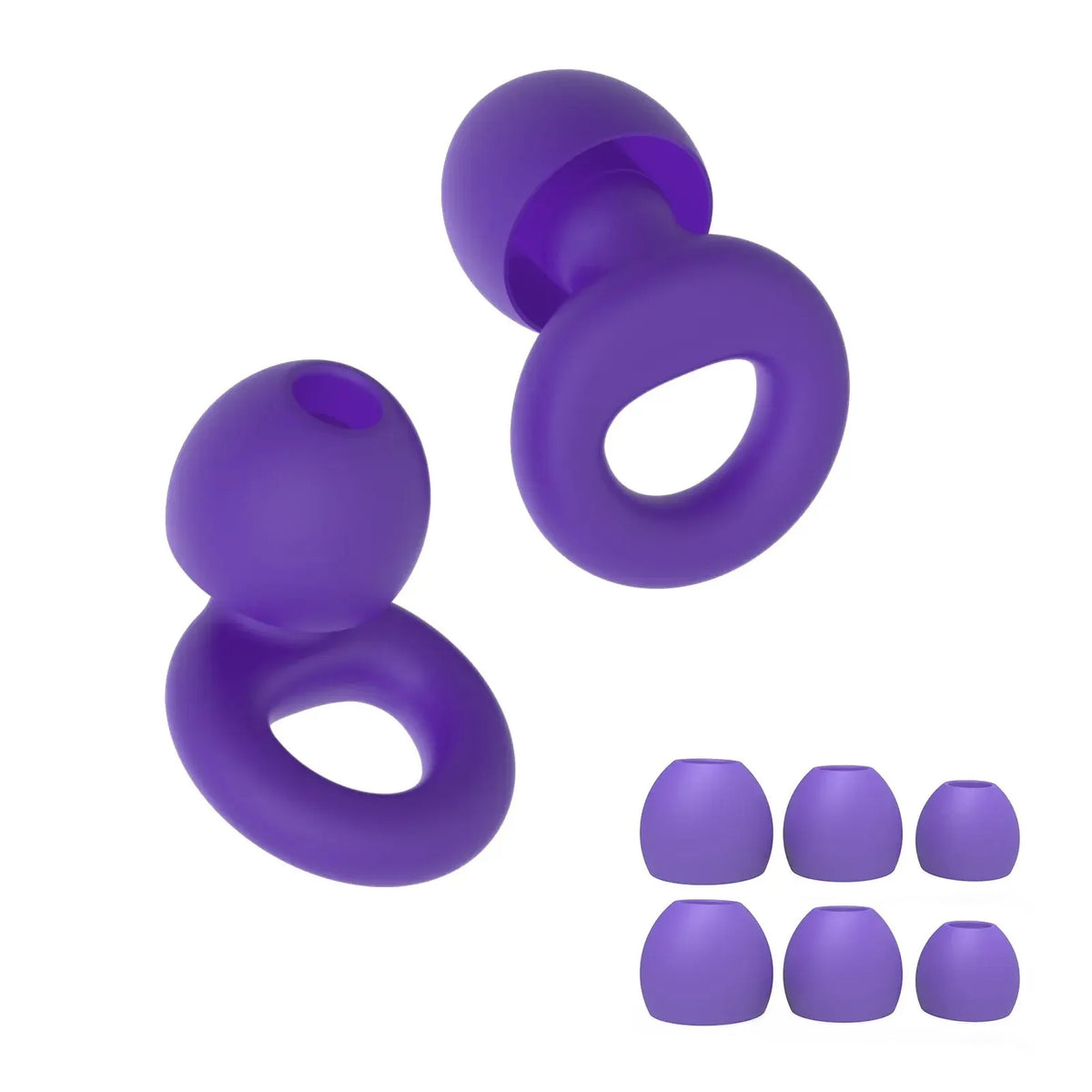 Quiet Ear Plugs for Noise Reduction – Super Soft, Reusable Hearing Protection for Sleep,Swim, Work 8 Ear Tips in XS/S/M/L