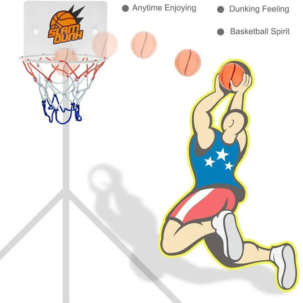 Mini Basketball Hoop Indoor Suction Cup Door Hoop with 2 Balls