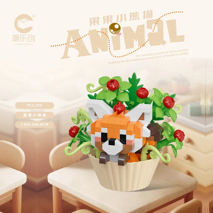 Dessert Animal Building Blocks – Cute Panda & Puppy Decor