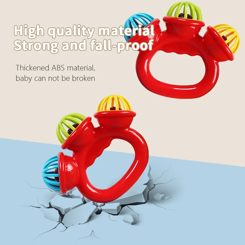 Baby Rattle Toy – Grasping Sensory Bell for Infants