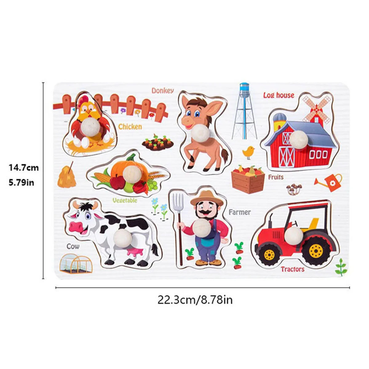 Wooden Animal Jigsaw Puzzle for Kids – Educational Puzzle Toy