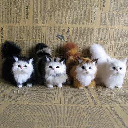 Realistic Cat Plush Toy Soft Stuffed Kitten Model for Kids
