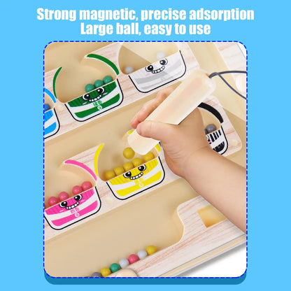 Magnetic Color Sorting Maze – Wooden Puzzle Toy for Toddlers