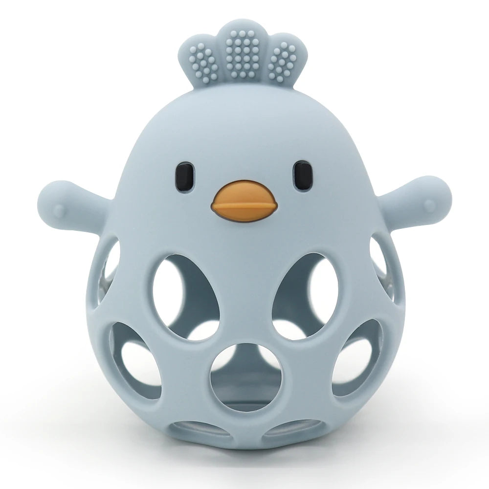 Baby Silicone Teether Cartoon Chick Chewing Toy