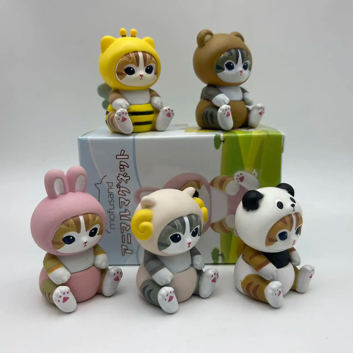 4cm Animal Headwear Action Figure Set – PVC Blind Box