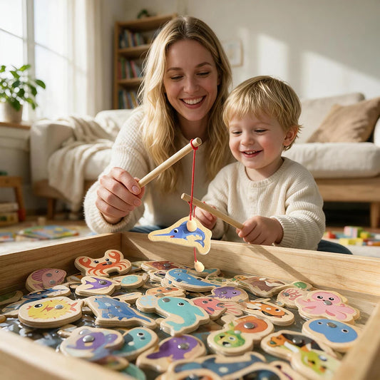 Wooden Magnetic Fishing Toy – Montessori Educational Game for Kids