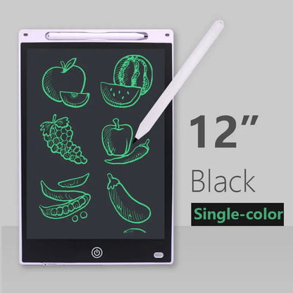 12 Inch LCD Writing Tablet for Kids – Reusable Drawing Board