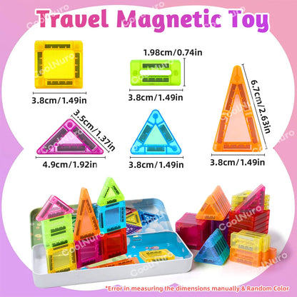 Magnetic Building Blocks Set for Kids with 26 or 38 Pieces