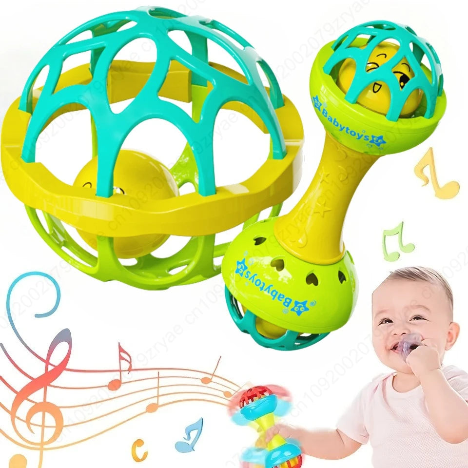 Baby Rattle Toy Sensory Grasping Spinning Educational Toy