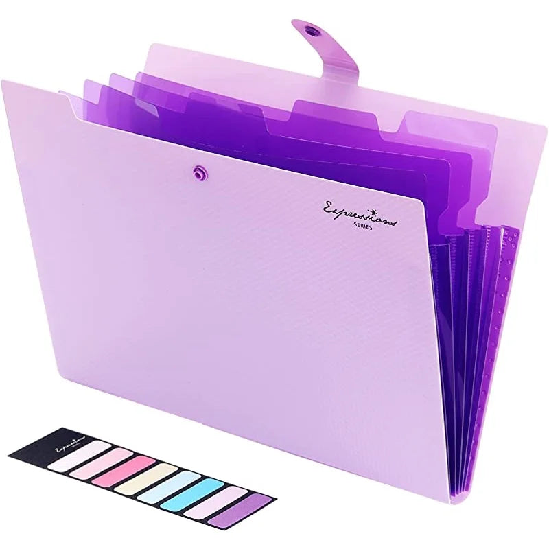 Expanding File Folder A4 5 Pocket Accordion Document Organizer