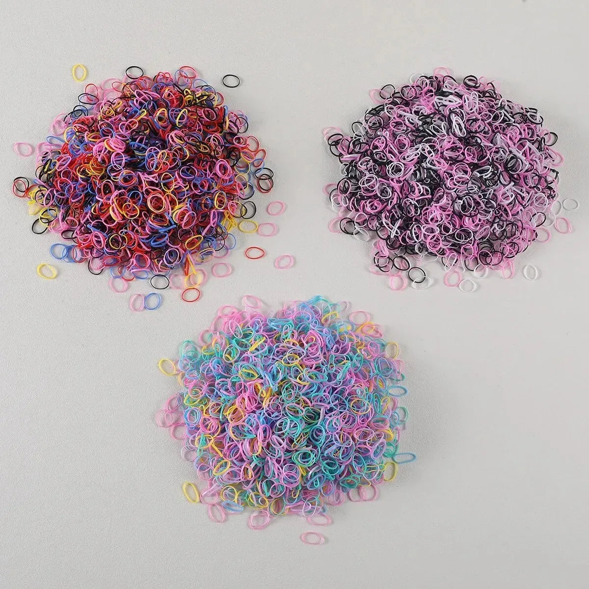 1500PCS Disposable Rubber Band Hair Ties for Girls Colorful Children's Headband Ponytail Holder Kids Hair Accessories