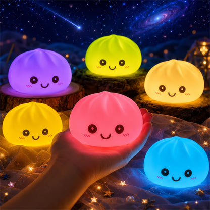 Dumpling Night Light LED Desktop Lamp Cute Glowing Décor