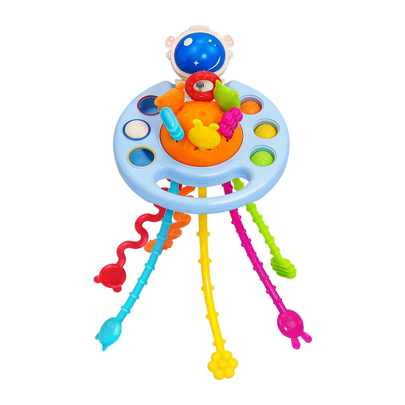 Pull String Toy – Silicone Baby Sensory Teething Montessori Toy