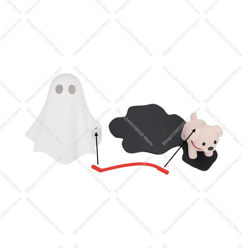 Cute Ghost LED Night Light with Dog Figure for Halloween Decor