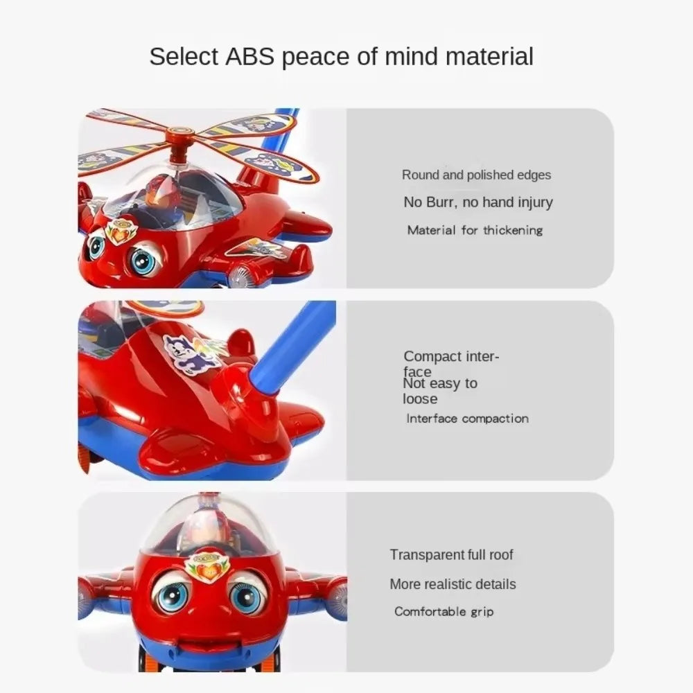 Interactive Baby Push Toy with Bell – Airplane Walker Toy