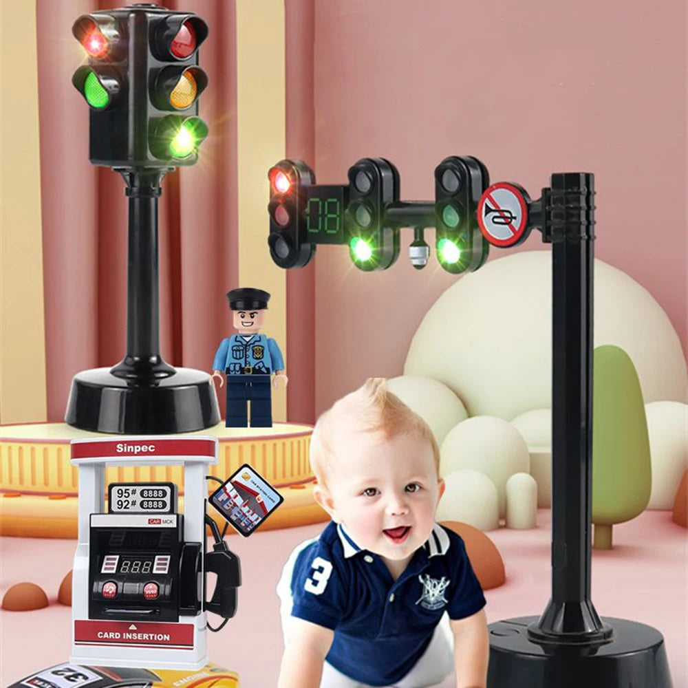 Traffic Light Toy – Kids Pretend Play Safety Education Model
