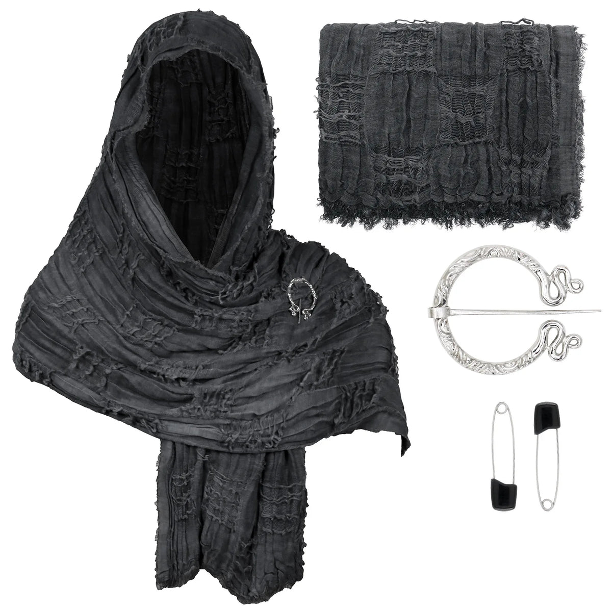 Medieval Hooded Cloak Vintage Cape – Renaissance Cosplay Costume