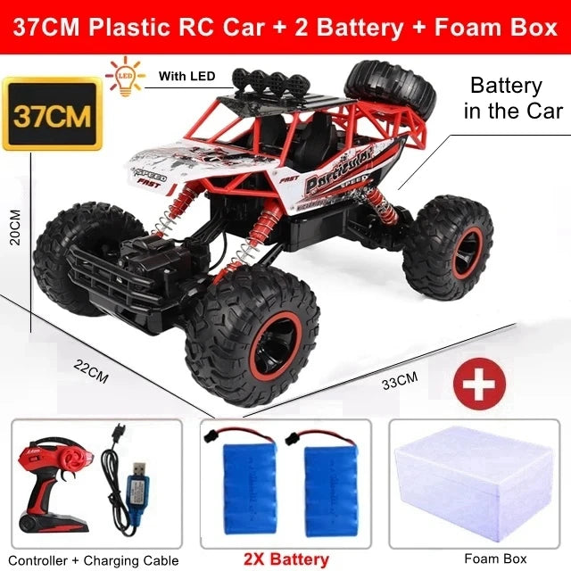 4WD RC Off-Road Climbing Truck with Suspension and LED Lights