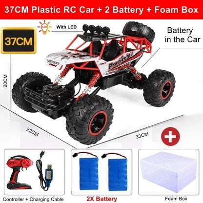 4WD RC Off-Road Climbing Truck with Suspension and LED Lights