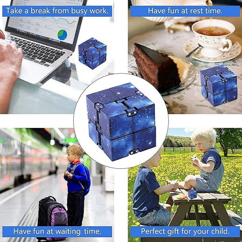 Infinity Cube Fidget Toy – Flip Puzzle Fingertip Game