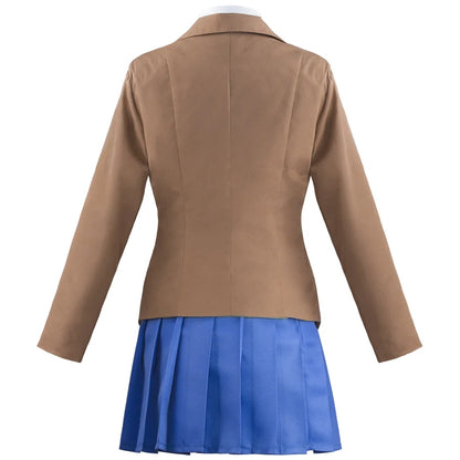 Anime Doki Doki Literature Club Monika Cosplay Costumes Sayori Yuri Natsuki Halloween Costumes for Women Dress Vestido Clothing