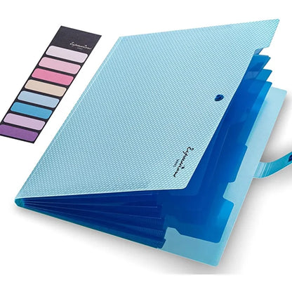 Expanding File Folder A4 5 Pocket Accordion Document Organizer