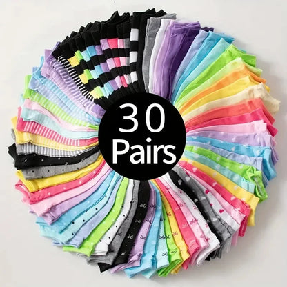 Women's Ankle Socks, Heart Print Low Cut Socks