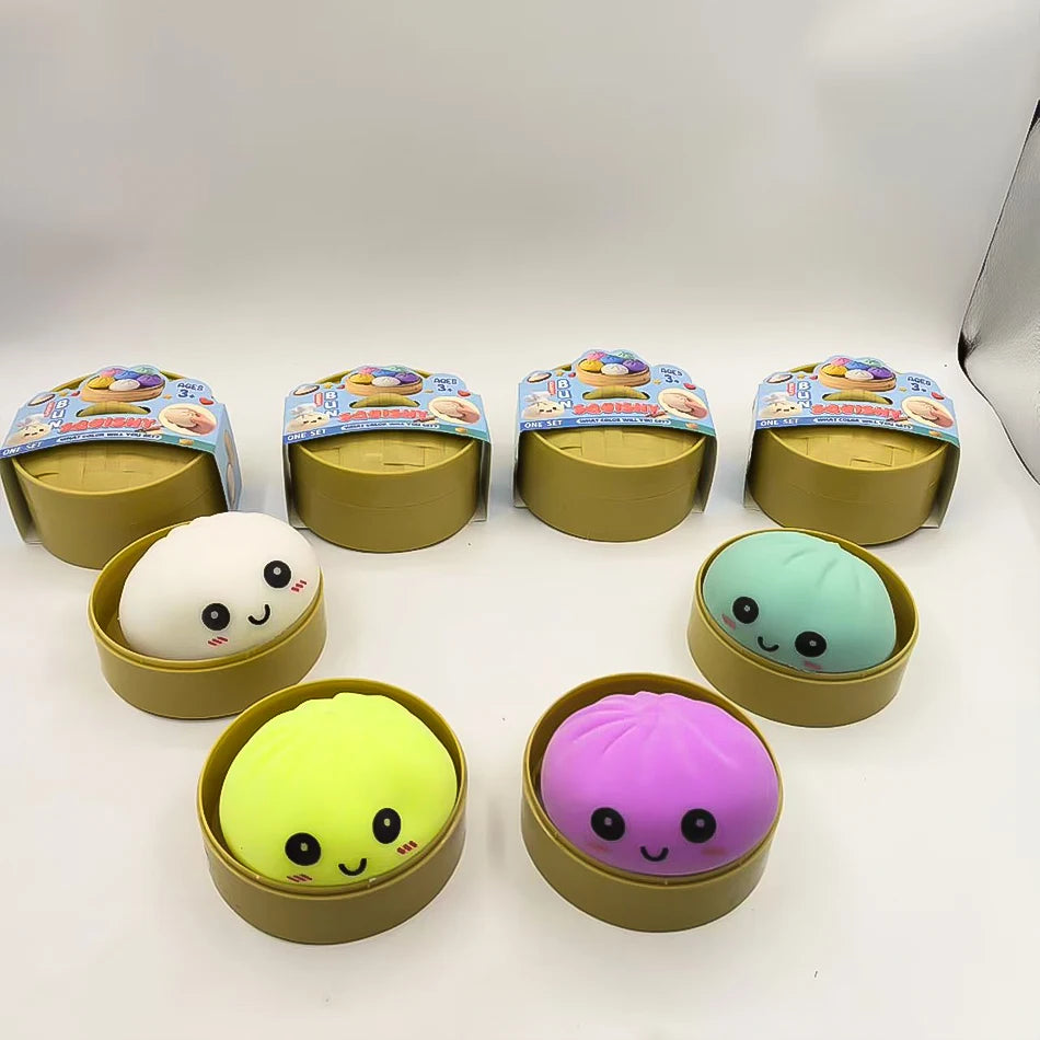 Dumpling Squishy Toy Colorful Slow Rebound Stress Relief