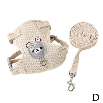 Small Pet Harness and Leash Vest Set for Dogs and Small Pets