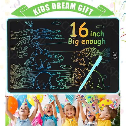 16 Inch LCD Writing Tablet – Multicolor Kids Drawing Board