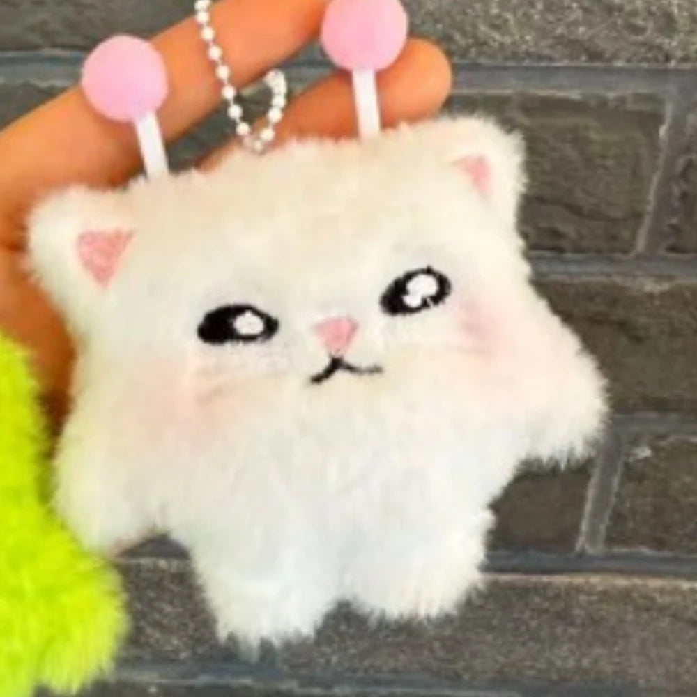 Cute Alien Cat Plush Keychain Set – 2-Piece Kawaii Cat Pendant